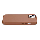 iCarer Case Ledder Case Cover til iPhone 14 Plus Brunt (MagSafe Kompatibel)
