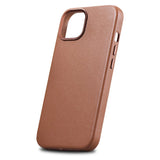 iCarer Case Ledder Case Cover til iPhone 14 Plus Brunt (MagSafe Kompatibel)