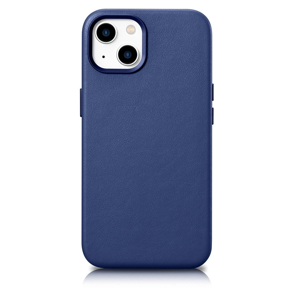 iCarer Case Læderæske til iPhone 14 Plus ægte læderæske blå (kompatibel med MagSafe)