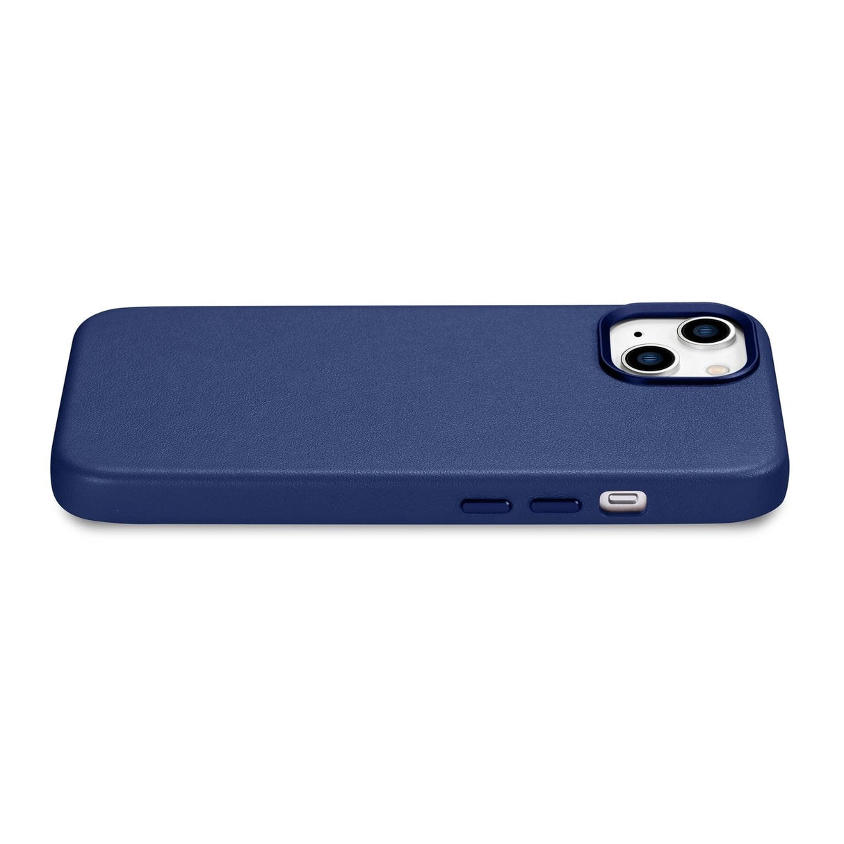iCarer Case Læderæske til iPhone 14 Plus ægte læderæske blå (kompatibel med MagSafe)