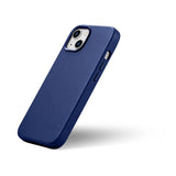 iCarer Case Læderæske til iPhone 14 Plus ægte læderæske blå (kompatibel med MagSafe)