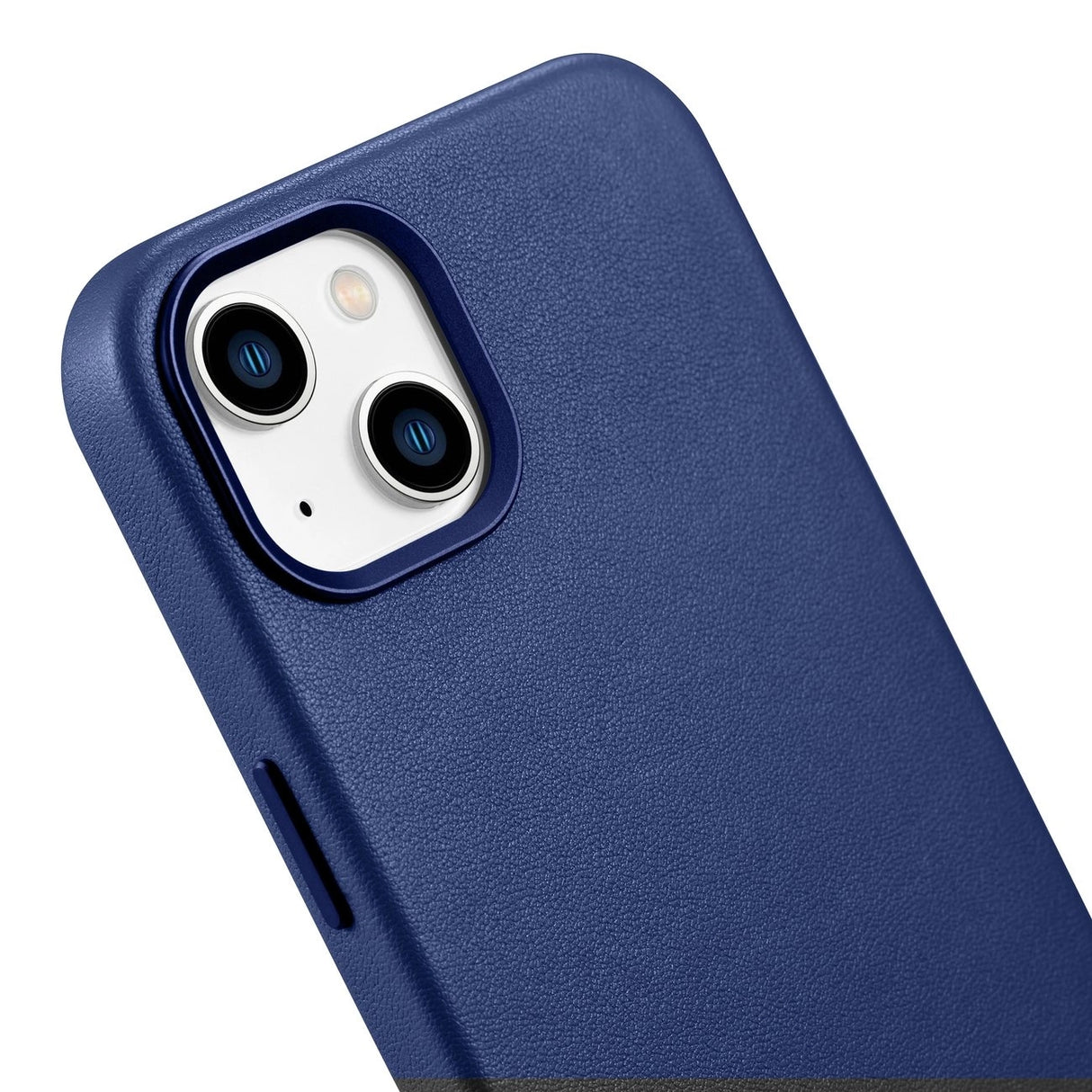 iCarer Case Læderæske til iPhone 14 Plus ægte læderæske blå (kompatibel med MagSafe)