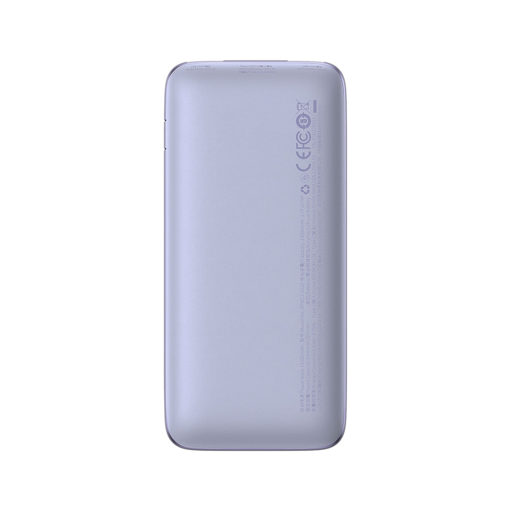 Baseus Bipow Pro Power Bank 10000mAh 20W Purple med USB Type A - USB Type C 3A 0.3m Kabel (PPBD040205)