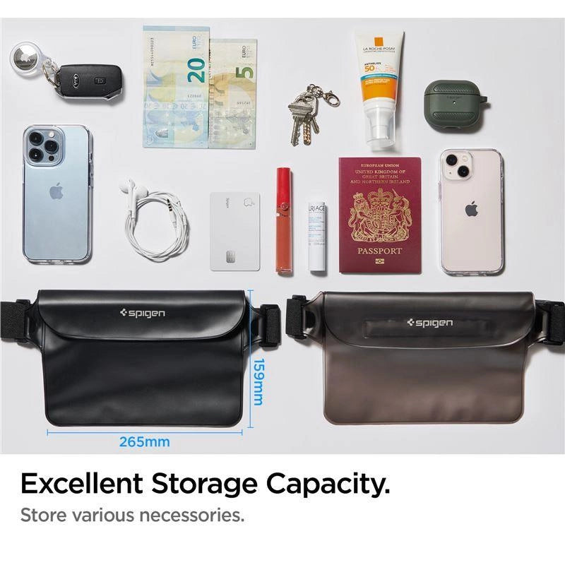 Spigen Aqua Shield A620 Vandtæt hoftepose IPX8 - sort
