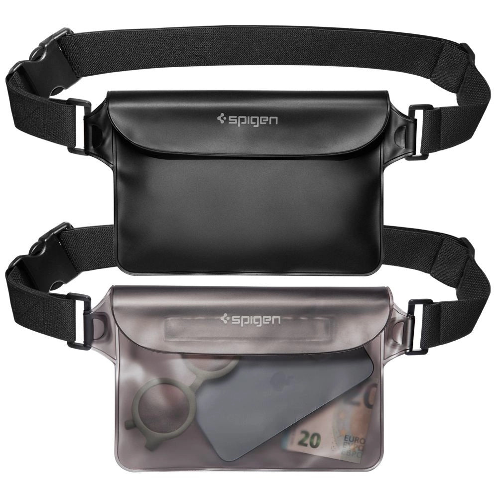 Spigen Aqua Shield A620 Vandtæt hoftepose IPX8 - sort 2 stk.