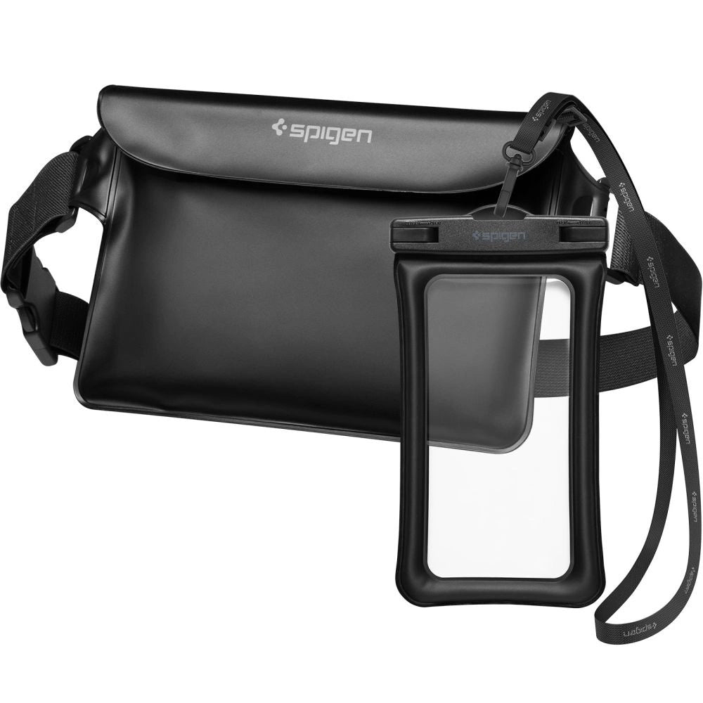 Spigen Aqua Shield A621 Vandtæt hoftepose + flydende beholder - sort