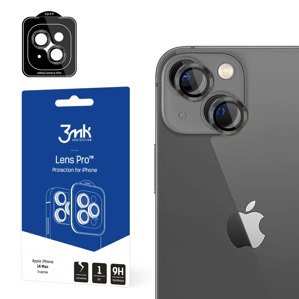 Kameraglas til iPhone 14 Plus 9H til 3mk Lens Protection Pro-serie objektiv - grå
