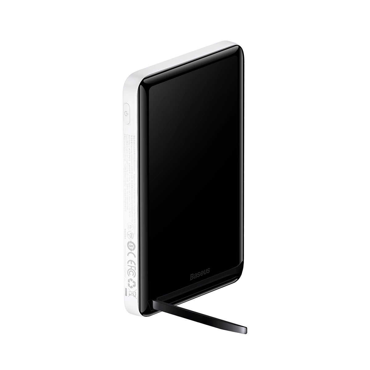 Baseus Magnetic Bracket powerbank med trådløs opladning MagSafe 10000mAh 20W Overseas Edition hvid (PPCX000202) + USB Type C kabel Baseus Xiaobai Series 60W 0,5m