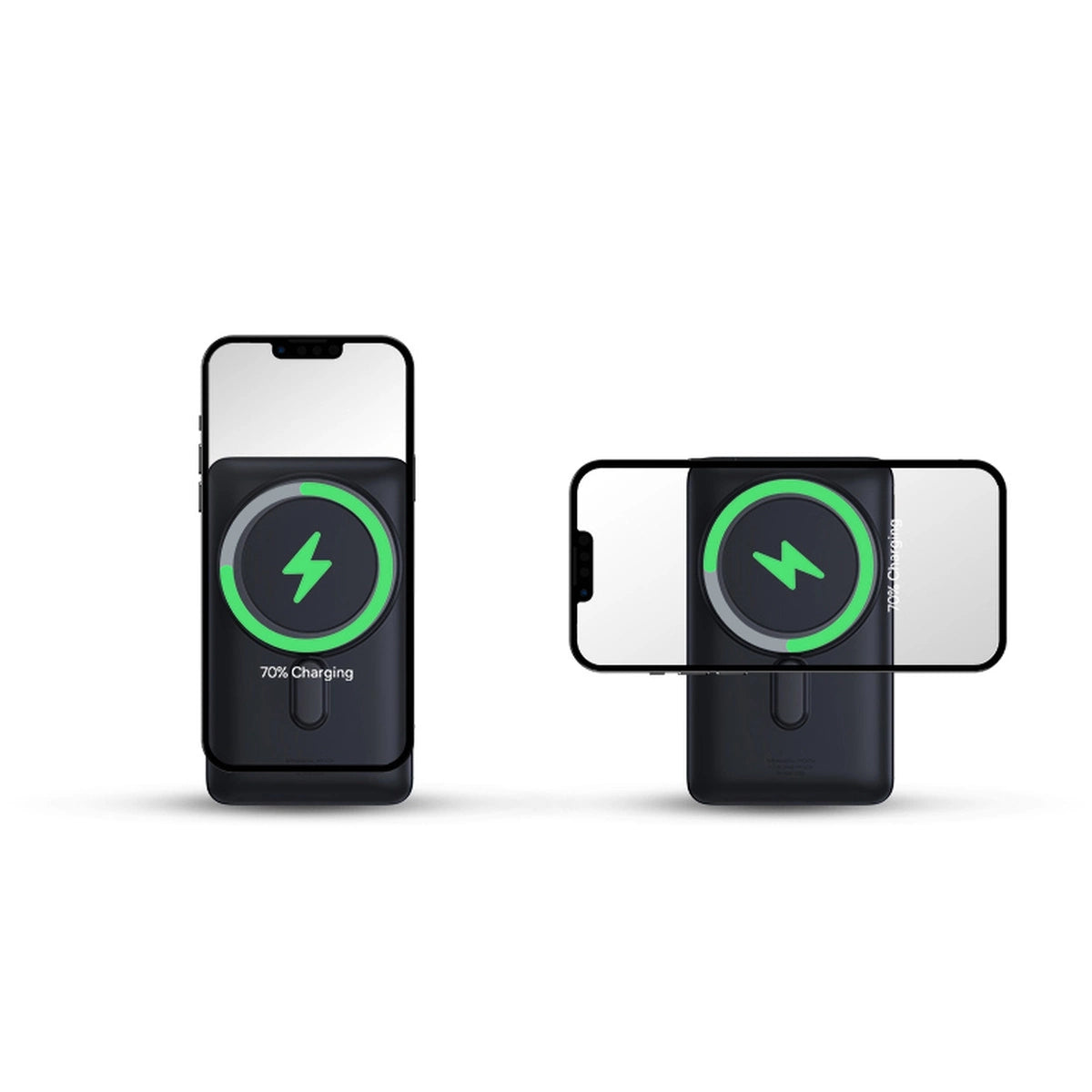 Baseus Magnetic Bracket powerbank med trådløs opladning MagSafe 10000mAh 20W Overseas Edition hvid (PPCX000202) + USB Type C kabel Baseus Xiaobai Series 60W 0,5m
