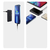 Baseus Magnetic Bracket powerbank med trådløs opladning MagSafe 10000mAh 20W Overseas Edition hvid (PPCX000202) + USB Type C kabel Baseus Xiaobai Series 60W 0,5m