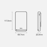 Baseus Magnetic Bracket powerbank med trådløs opladning MagSafe 10000mAh 20W Overseas Edition hvid (PPCX000202) + USB Type C kabel Baseus Xiaobai Series 60W 0,5m