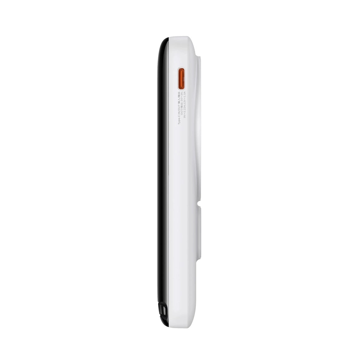 Baseus Magnetic Bracket powerbank med trådløs opladning MagSafe 10000mAh 20W Overseas Edition hvid (PPCX000202) + USB Type C kabel Baseus Xiaobai Series 60W 0,5m