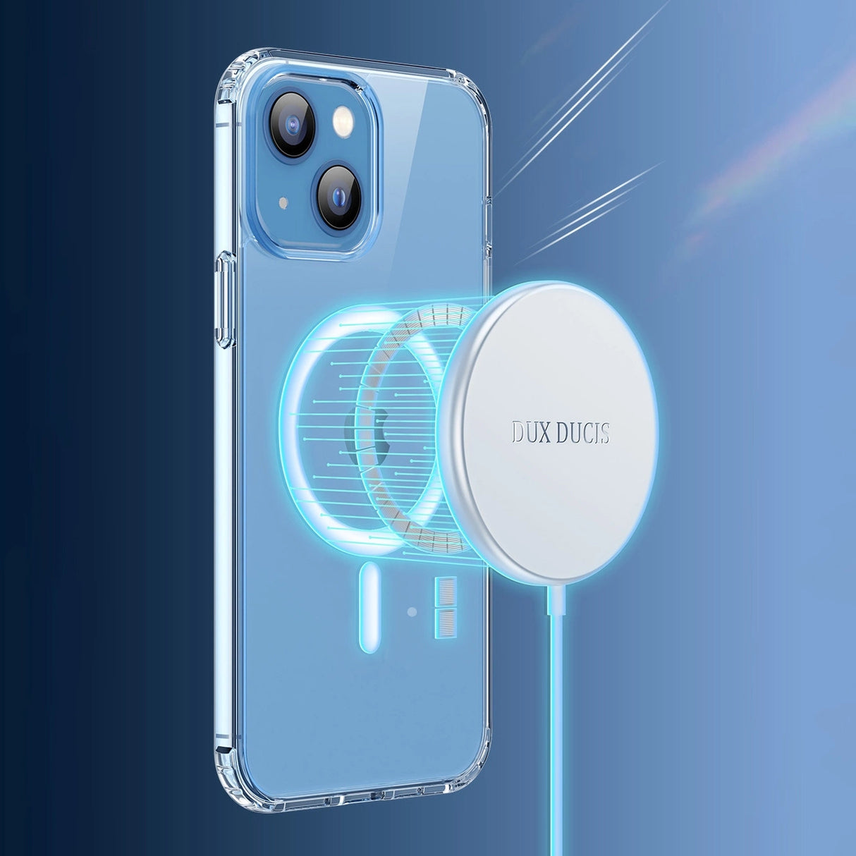 Dux Ducis Clin magnetisk case til iPhone 14 Plus kompatibel med MagSafe transparent