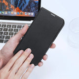 Dux Ducis Skin X2-fodtæppe til iPhone 14 Plus med magnetisk flap sort