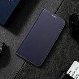 Dux Ducis Skin X2-fodtæppe til iPhone 14 Pro Max med magnetisk flap blå
