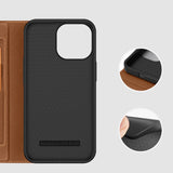 Dux Ducis Skin X2-fodtøj til iPhone 14 Pro Max med magnetisk flap brun