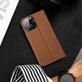 Dux Ducis Skin X2-fodtøj til iPhone 14 Pro Max med magnetisk flap brun