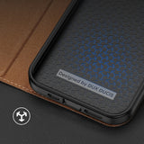 Dux Ducis Skin X2-fodtøj til iPhone 14 Pro Max med magnetisk flap brun