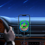 Joyroom biltelefonholder med 15W Qi-induktiv oplader (MagSafe-kompatibel) til luftventil, sølv (JR-ZS291)