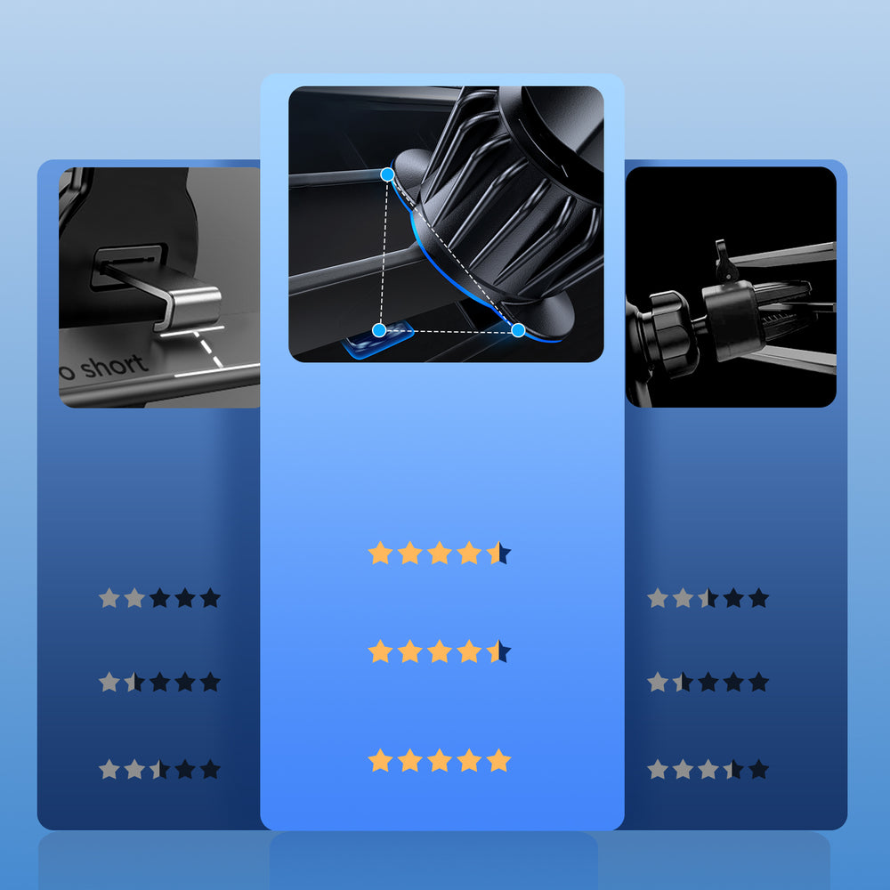 Joyroom biltelefonholder med 15W Qi-induktiv oplader (MagSafe-kompatibel) til luftventil, sølv (JR-ZS291)