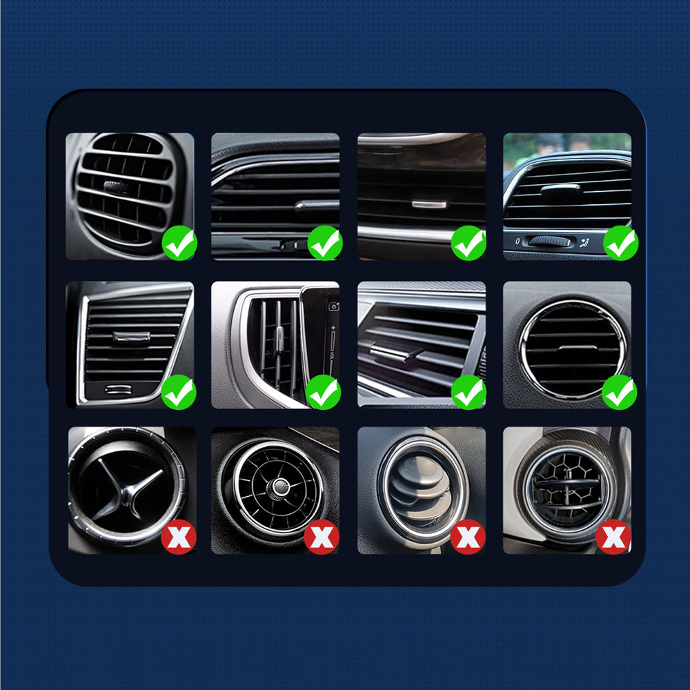 Joyroom biltelefonholder med 15W Qi-induktiv oplader (MagSafe-kompatibel) til luftventil, sølv (JR-ZS291)