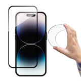 Wozinsky Full Cover Flexi Nano Glass hærdet glas til iPhone 14 Pro fleksibelt med en sort ramme