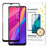 Wozinsky superhård Full Glue hærdet glas fuld skærm med Case Friendly TCL 30E sort ramme