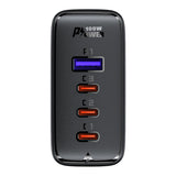 Acefast hurtigoplader GaN 3xUSB-C/1xUSB-A 100W sort + vinklet kabel USB-C - USB-C 100W 2m sort