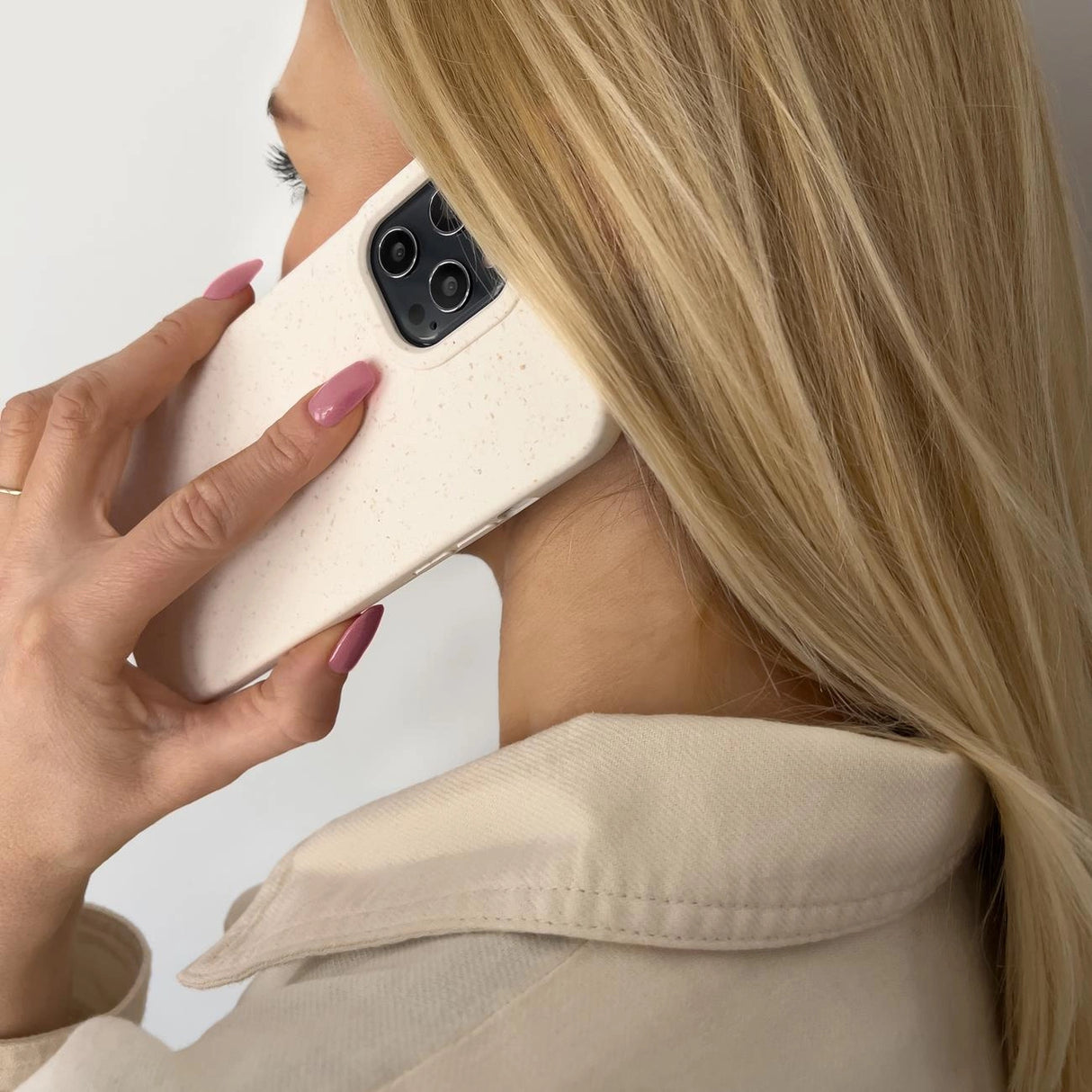 Eco Case til iPhone 14 Plus silikone nedbrydeligt dække navy blå