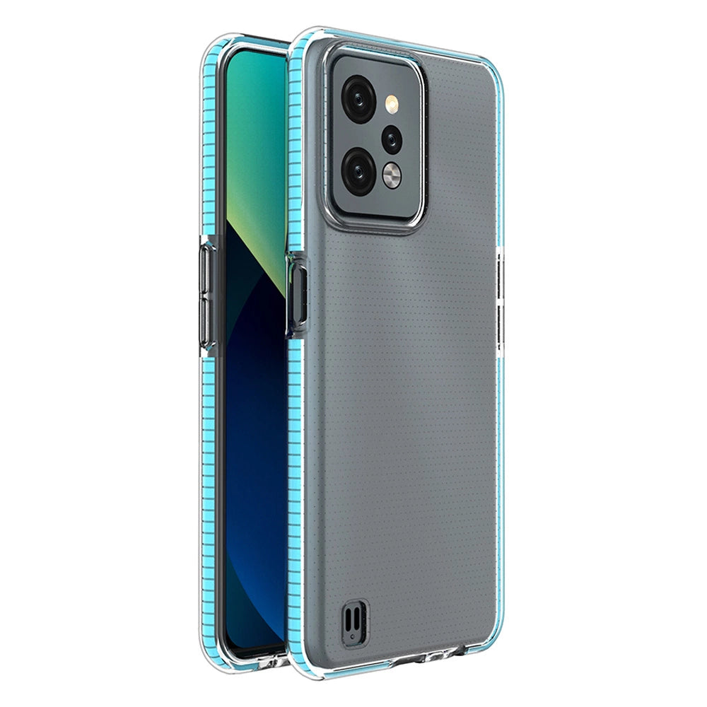 Spring Case til Realme C31 silikone dæk med ram lysblå