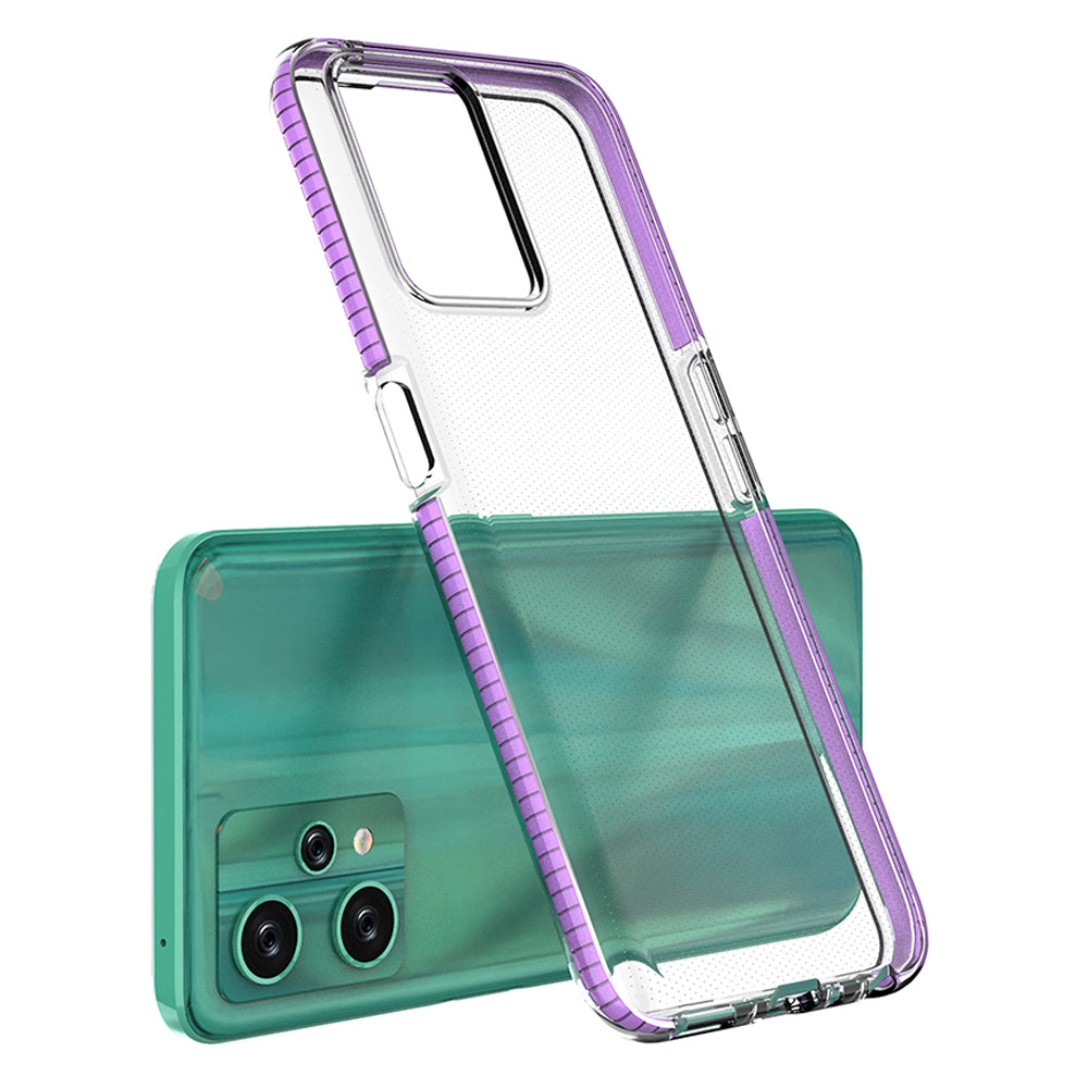 Spring Case til Realme 9 Pro silikone dækning med ramme lyserød