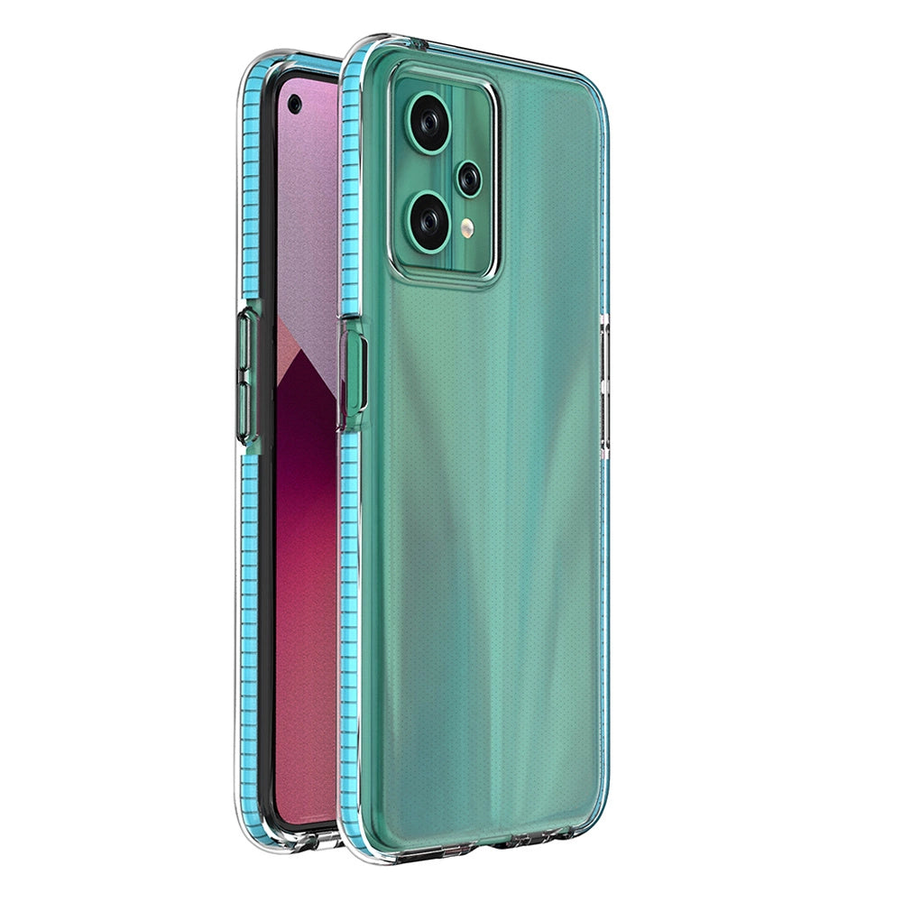 Spring Case til Realme 9 Pro silikone dæk med ram lysblå