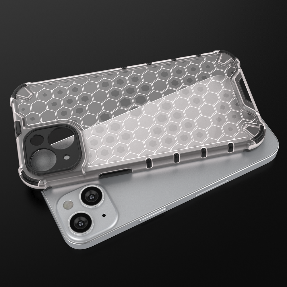 Honeycomb case til iPhone 14 pansret hybrid cover blå