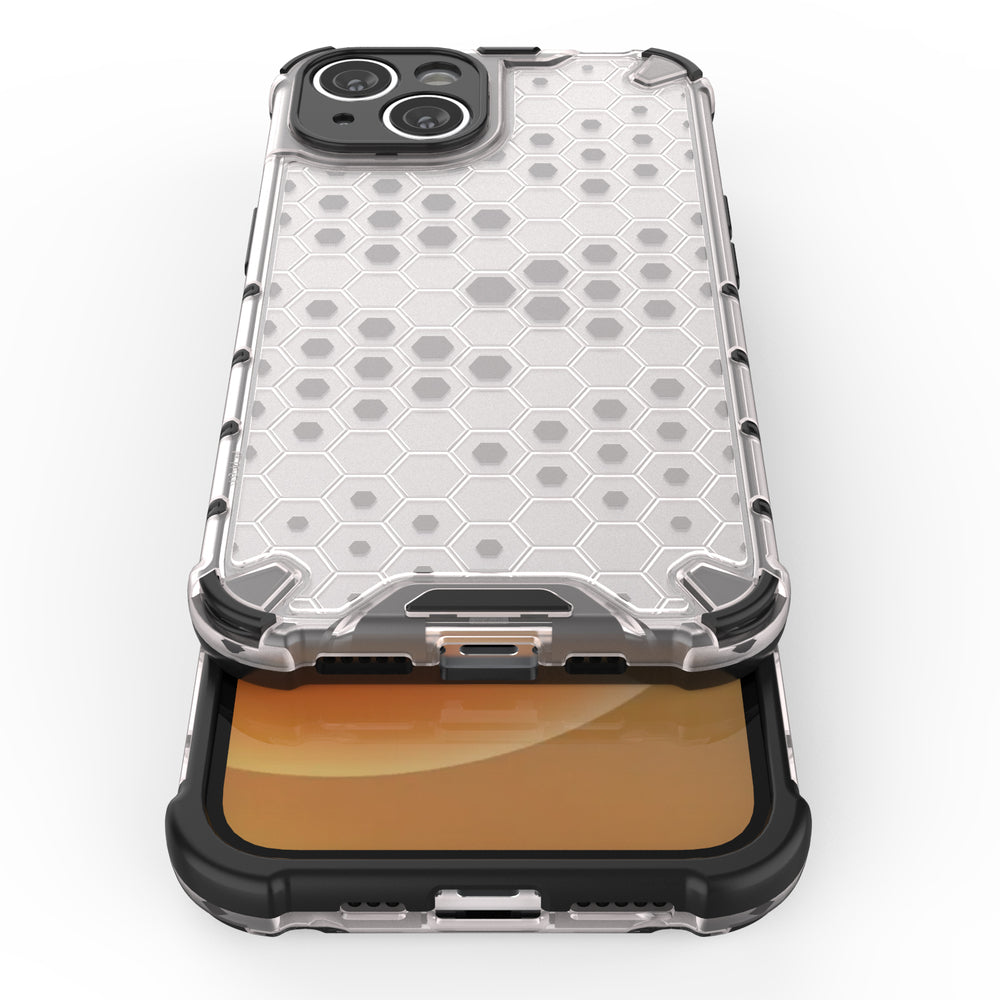 Honeycomb case til iPhone 14 pansret hybrid cover blå