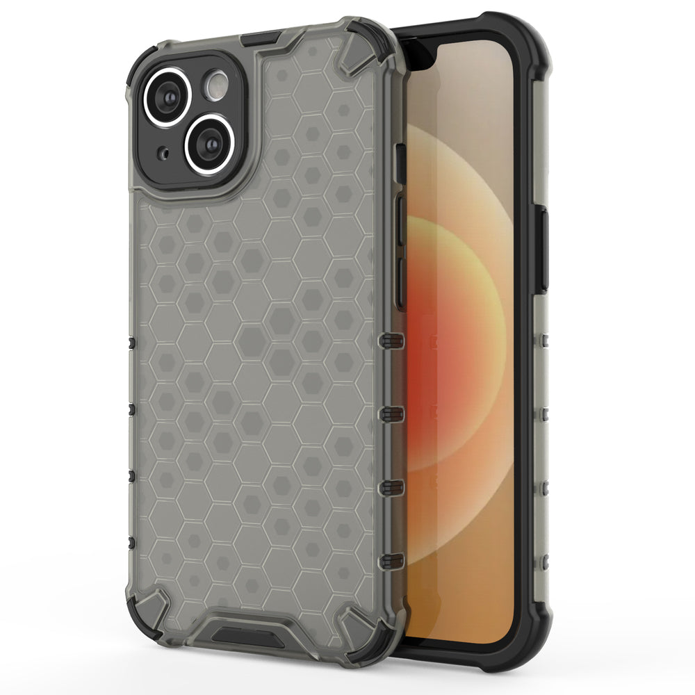 Honeycomb case til iPhone 14 Plus pansret hybrid cover sort