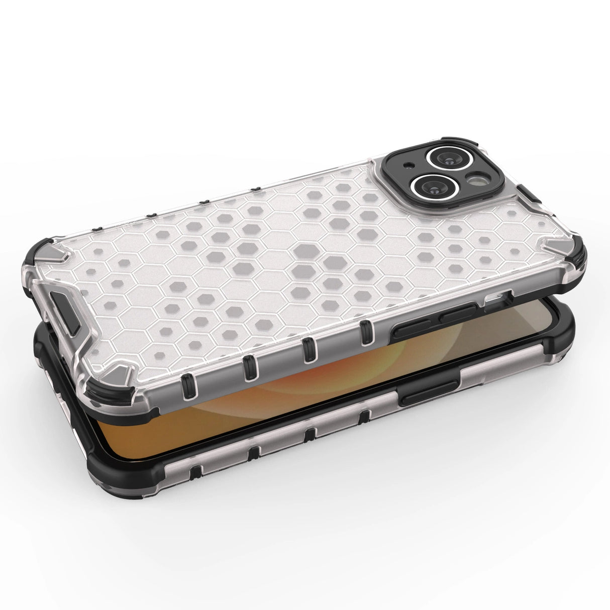 Honeycomb case til iPhone 14 Plus pansret hybrid cover blå