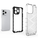 Honeycomb case til iPhone 14 Pro pansret hybrid cover sort
