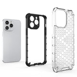 Honeycomb case til iPhone 14 Pro Max pansret hybrid cover blå