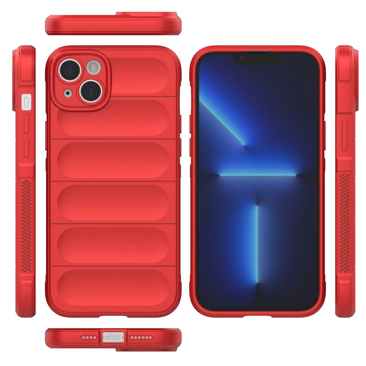 Magic Shield Case til iPhone 14 Plus fleksibelt pansret cover rød