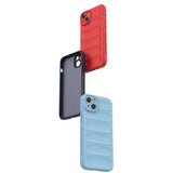 Magic Shield Case for iPhone 14 Plus elastisk rustet kuffert i burgundfarve