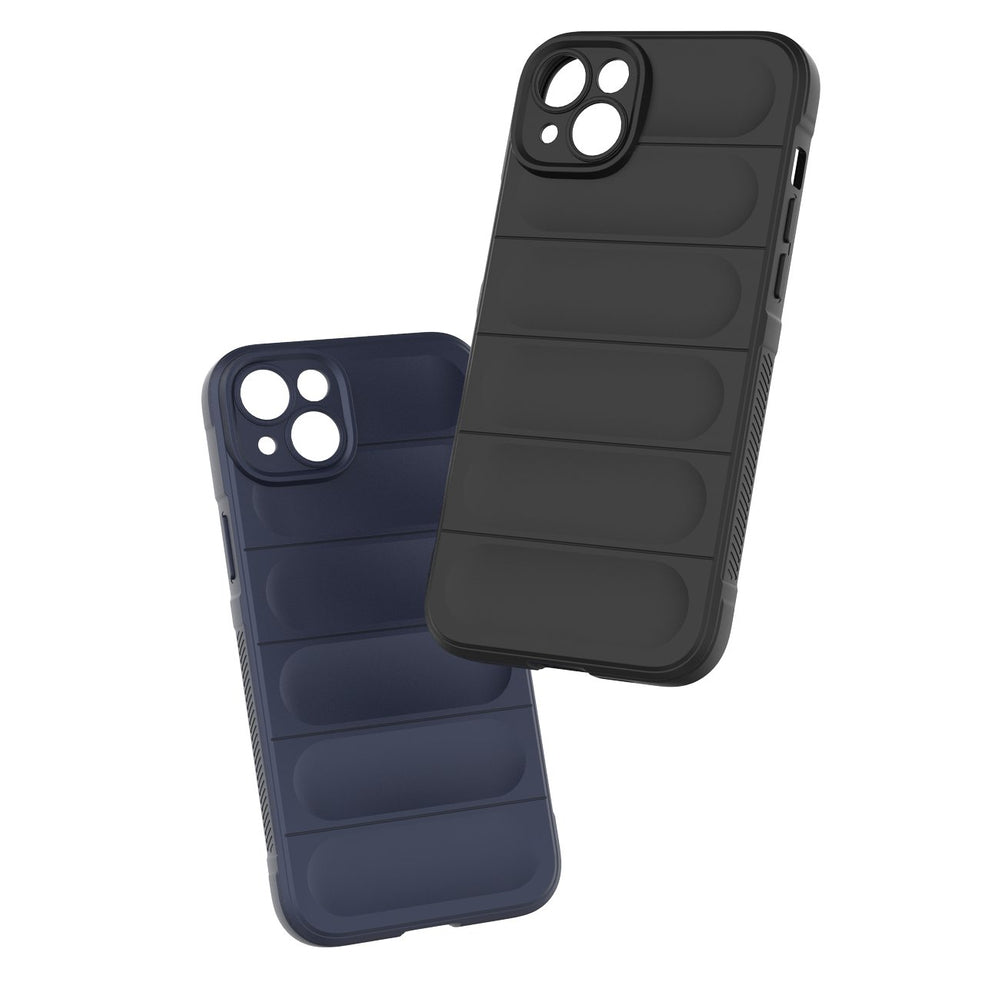 Magic Shield Case for iPhone 14 Plus elastisk rustet kuffert i burgundfarve