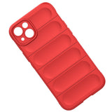 Magic Shield Case for iPhone 14 Plus elastisk rustet kuffert i burgundfarve