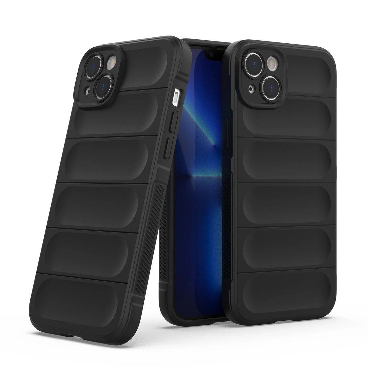 Magic Shield Case til iPhone 14 Plus fleksibelt pansret mørkblå omslag