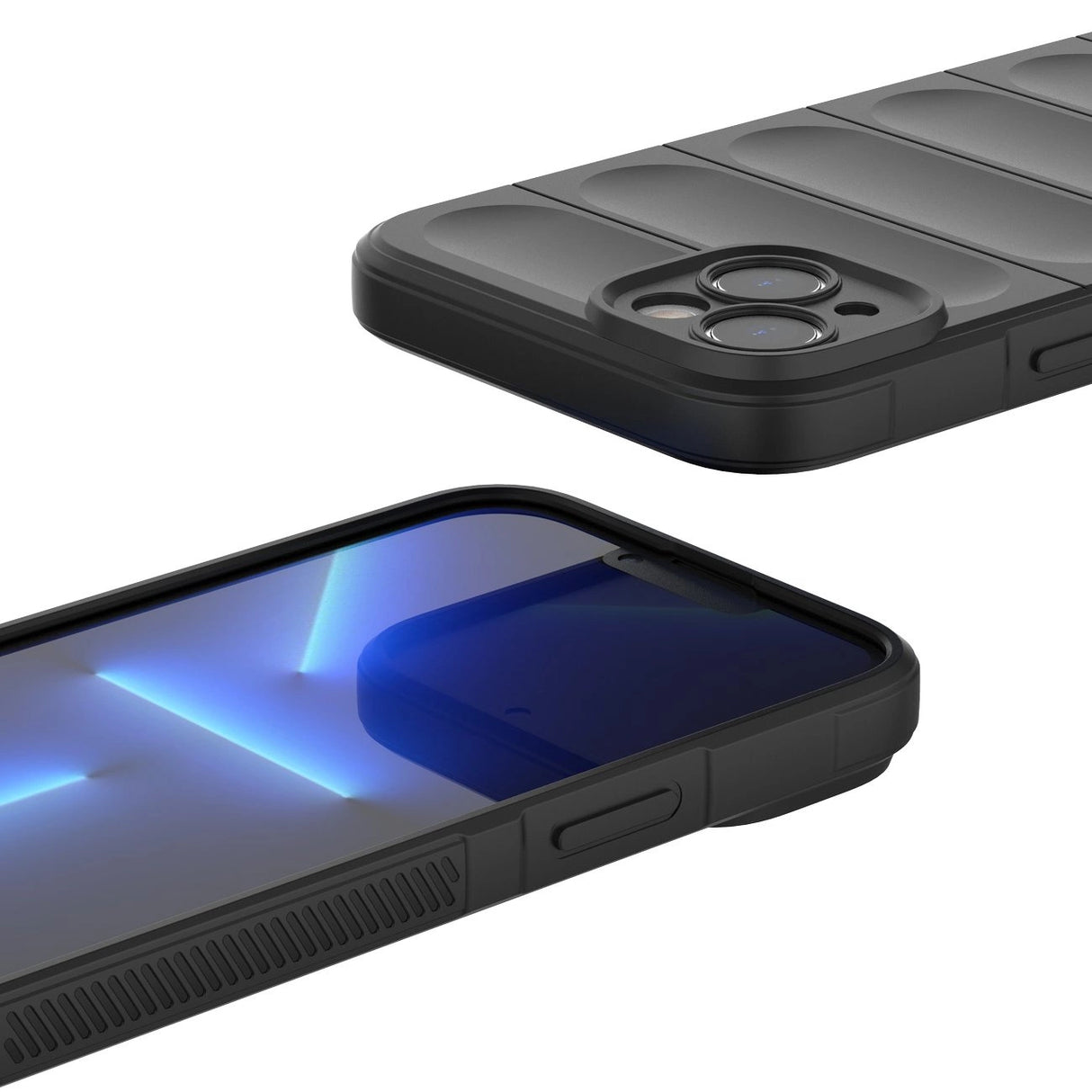 Magic Shield Case for iPhone 14 Plus fleksibelt pansret sag lysblå