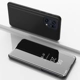 Clear View Case cover til Oppo Find X5 Pro cover med en flap sort