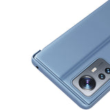 Clear View Case cover til Xiaomi 12 Lite cover med en flap pink