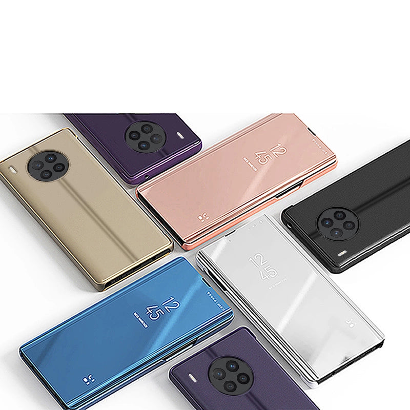 Clear View Case cover til Huawei nova 8i cover med en flap sort