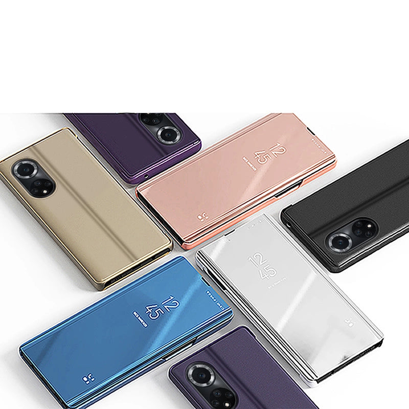 Clear View Case Case til Huawei nova 9 flip cover sort