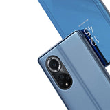 Clear View Case Case til Huawei nova 9 flip cover sort