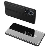 Clear View Case Case til Huawei nova 9 flip cover sort